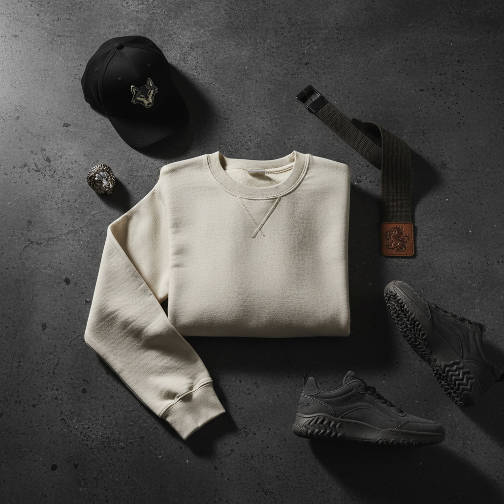 BEASTBAY sweatshirt flat-lay