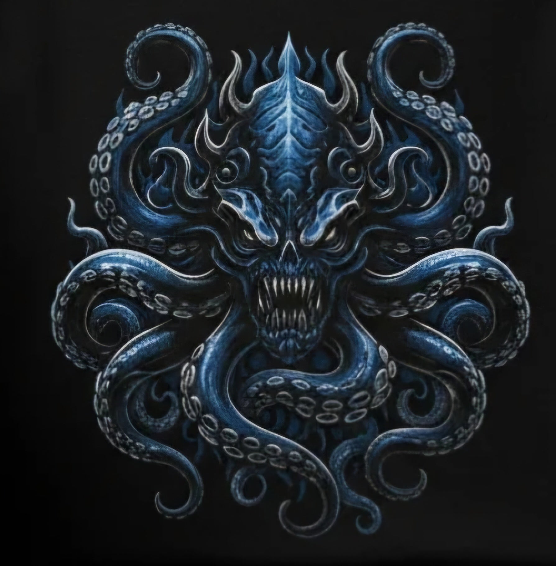 Kraken Skull Tee - Beast-inspired graphic design