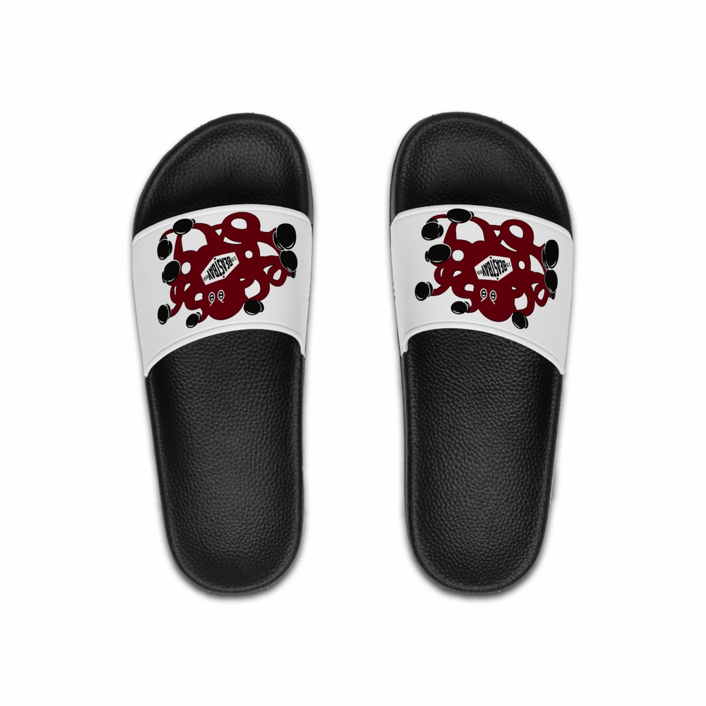 Men's Red Celtic Knot Graphic Slide Sandals For Pool And Beach