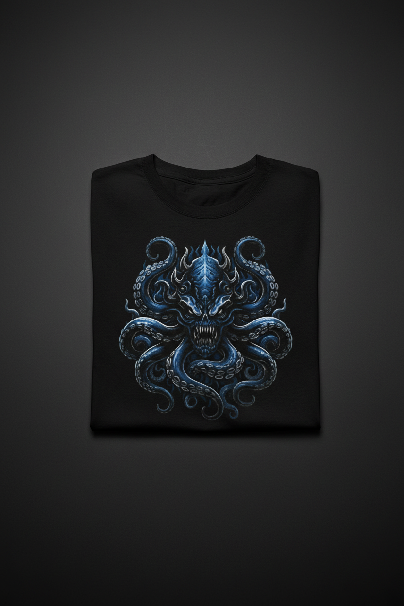 Kraken Skull Folded Tee