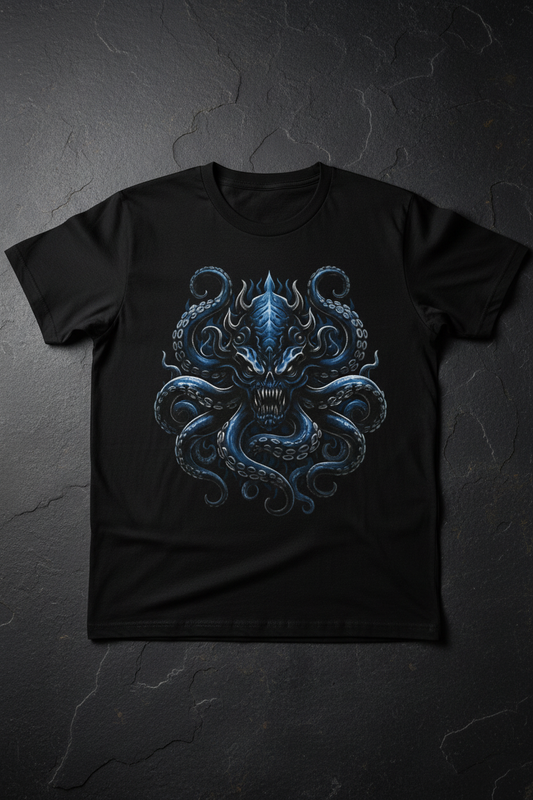 Kraken Skull Tee Flat Lay